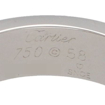 【中古】Cartier カルティエ  指輪 B4077100 ラブリング WG ブラックサファイヤ #58 18号相当 23034225 MK