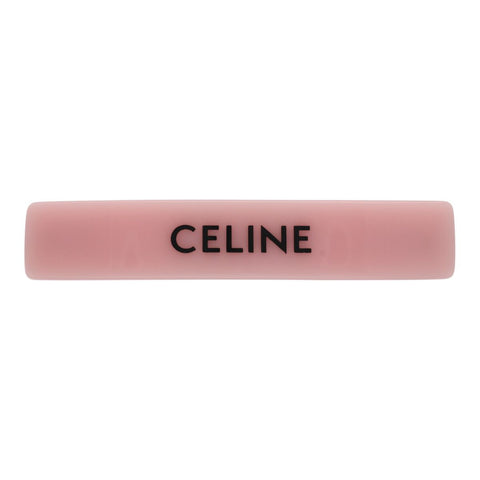 【中古】 CELINE セリーヌ ロゴ バレッタ 46Z156CTS ピンク ヘアクリップ ヘアアクセサリー 髪留め ピン 23034558 RS