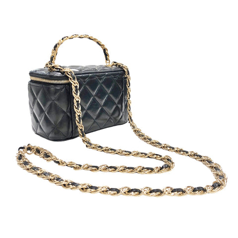 【中古】 CHANEL シャネル  ショルダーバッグ・メッセンジャーバッグ   マトラッセ バニティ 2Wayチェーンショルダーバッグ ラムスキン 23034578 AK