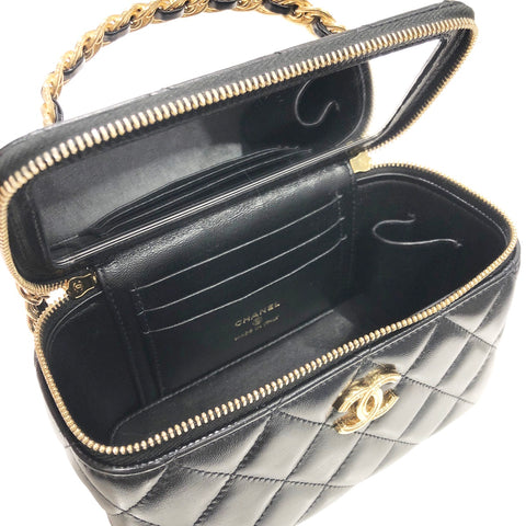 【中古】 CHANEL シャネル  ショルダーバッグ・メッセンジャーバッグ   マトラッセ バニティ 2Wayチェーンショルダーバッグ ラムスキン 23034578 AK