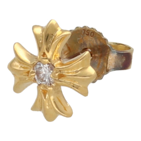 【中古】 CHROME HEARTS クロムハーツ プラス スタッド ピアス 22K ダイヤモンド ゴールド クロス イヤリング 1PD 23034583 RS