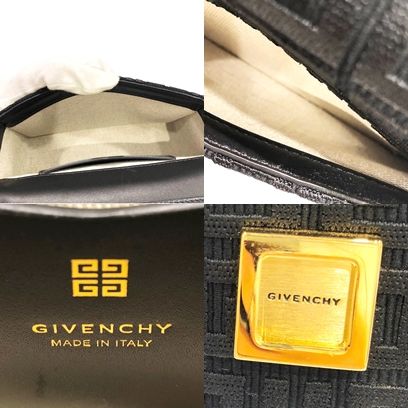 【中古】 Givenchy ジバンシィ  ブラック スモール 4G ショルダーバッグ キャンバス ロゴ GP金具 221278F048020 レディース 23034979 HO