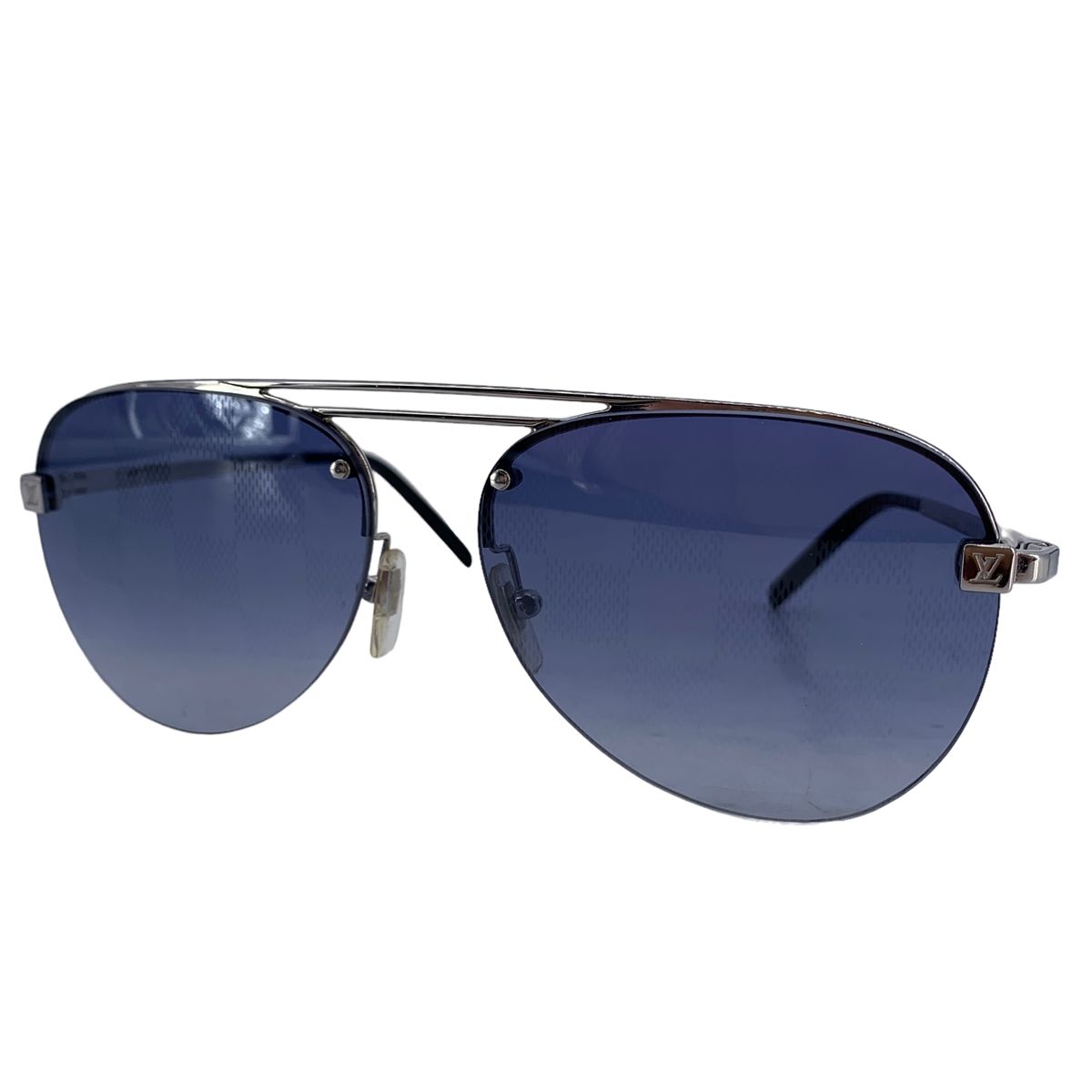 【中古】LOUIS VUITTON ルイ・ヴィトン サングラス Z1271E クロックワイズ ダミエ柄 ブラック系グラデーション メタルバー  23035006 MK