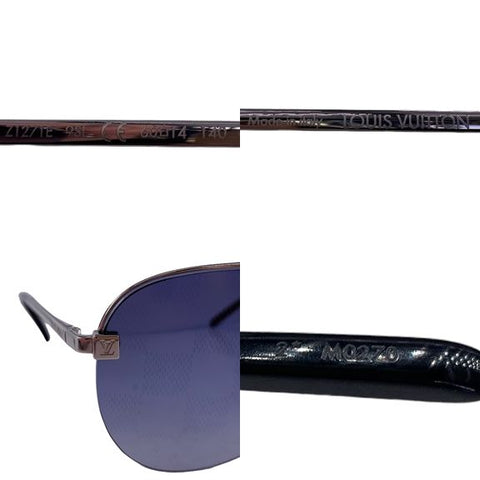 【中古】LOUIS VUITTON ルイ・ヴィトン サングラス Z1271E クロックワイズ ダミエ柄 ブラック系グラデーション メタルバー  23035006 MK
