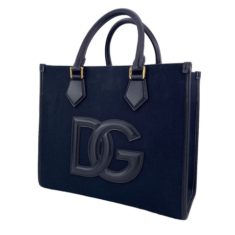 【中古】 Dolce＆Gabbana ドルチェアンドガッバーナ ロゴパッチトート バッグ  BM2012AA451 キャンバス DG バッグ 23035007 AO