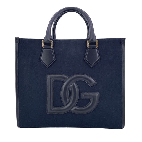 【中古】 Dolce＆Gabbana ドルチェアンドガッバーナ ロゴパッチトート バッグ  BM2012AA451 キャンバス DG バッグ 23035007 AO