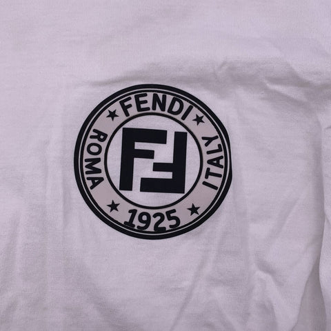 【中古】 Fendi フェンディ クロップド ジャージー Tシャツ FAF114 ADHA FOZNM 半袖 ワッペン FF柄 ロゴ カットソー トップス レディース 23035251 AO