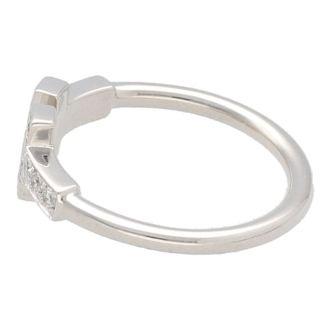 【中古】Tiffany ＆ Co. ティファニー 指輪 60147232 Tワイヤーリング K18ホワイトゴールド ダイヤモンド 23035373 MK