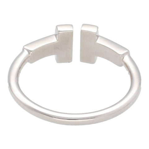 【中古】Tiffany ＆ Co. ティファニー 指輪 60147232 Tワイヤーリング K18ホワイトゴールド ダイヤモンド 23035373 MK