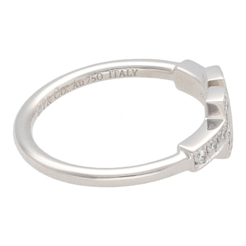 【中古】Tiffany ＆ Co. ティファニー 指輪 60147232 Tワイヤーリング K18ホワイトゴールド ダイヤモンド 23035373 MK