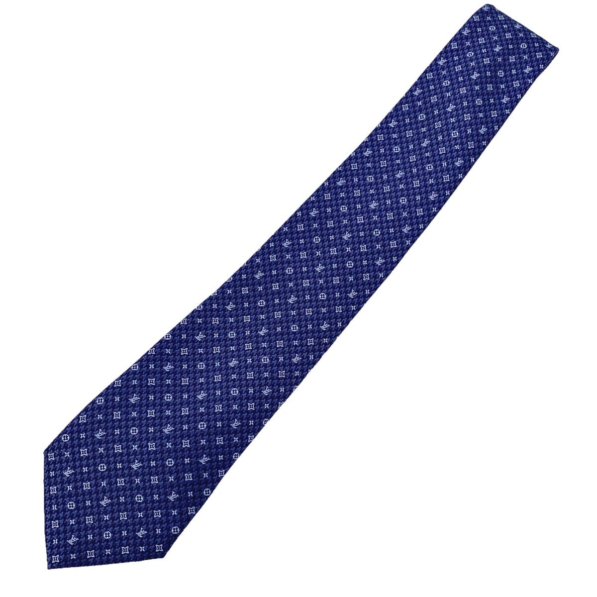 【中古】 LOUIS VUITTON ルイ・ヴィトン  ネクタイ  M75920 クラヴァット・モノグラム・ピエ ドゥ プール 23035583 YM
