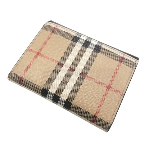 【中古】 BURBERRY バーバリー  メンズ財布   ヴィンテージチェック＆レザー スモール フォールディングウォレット 23035897 NT