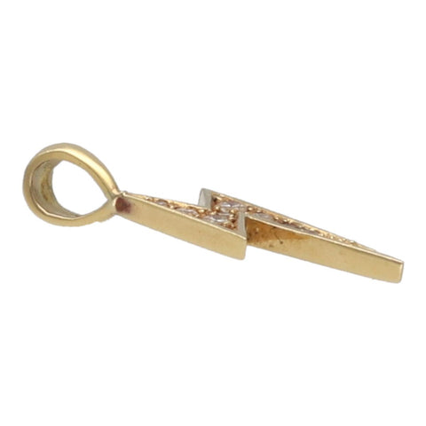 【中古】 EYEFUNNY アイファニー ライトニング 7 S HLT7003 イエローゴールド ダイヤモンド ネックレス ペンダント チャーム トップ  23036056 RS