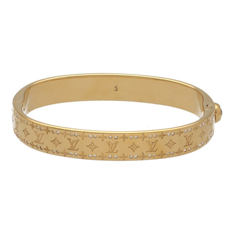 【中古】 LOUIS VUITTON ルイ・ヴィトン リジッド ブレスレット・ナノグラム ストラス M64860 ゴールド ブラスレ バングル モノグラム 23036244 RS