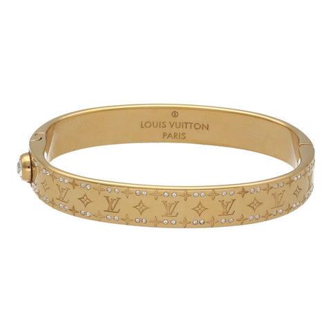 【中古】 LOUIS VUITTON ルイ・ヴィトン リジッド ブレスレット・ナノグラム ストラス M64860 ゴールド ブラスレ バングル モノグラム 23036244 RS