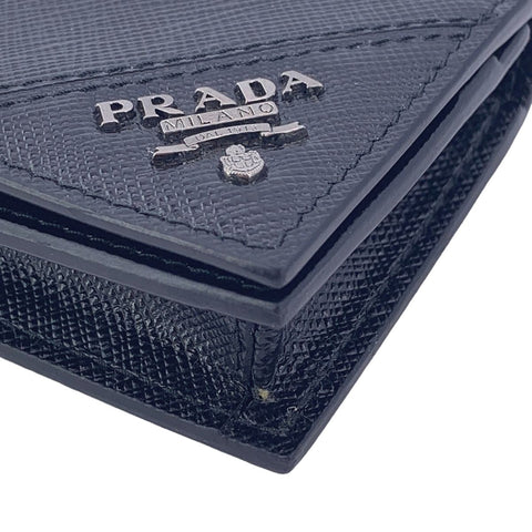 【中古】 PRADA プラダ  クレジットカードケース   サフィアーノ 名刺入れ カードケースBK 23036267 NT