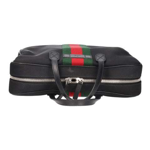 【中古】 GUCCI グッチ GGウェブ ブリーフケース 630922 ブラック 黒 ビジネスバッグ ハンドバッグ トートバッグ ストライプ  23037369 RS