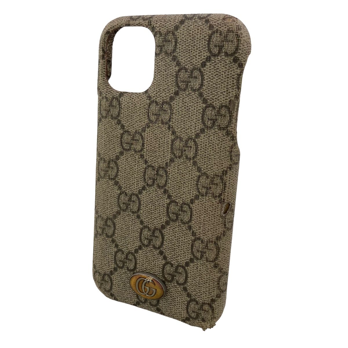 【中古】 GUCCI グッチ iPhone11 スマホ カバー 625710 iPhone 11 ケース スマホケース GG柄  ベージュ ブラウン 小物  23037505 AS