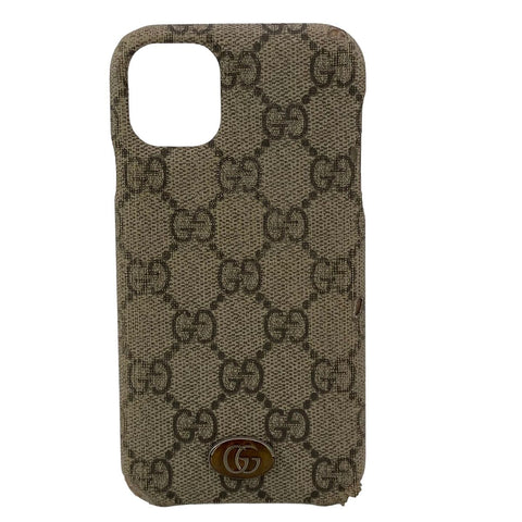 【中古】 GUCCI グッチ iPhone11 スマホ カバー 625710 iPhone 11 ケース スマホケース GG柄  ベージュ ブラウン 小物  23037505 AS