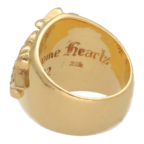 【中古】 CHROME HEARTS クロムハーツ キーパーリング 22K パヴェダイヤ 指輪 アクセサリー クロス ジュエリー メンズ 23037991 AO