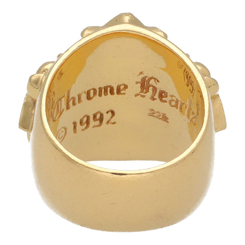 【中古】 CHROME HEARTS クロムハーツ キーパーリング 22K パヴェダイヤ 指輪 アクセサリー クロス ジュエリー メンズ 23037991 AO