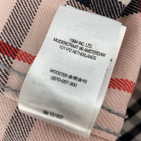 【中古】 BURBERRY バーバリー Supreme シュプリーム デニムジャケット M ピンク ヴィンテージチェック ノヴァチェック コラボ Gジャン ブルゾン アウター 23038054 RS