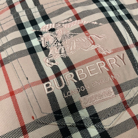 【中古】 BURBERRY バーバリー  Supreme シュプリーム デニムショーツ 32 ピンク ヴィンテージチェック ノヴァチェック コラボ パンツ ハーフパンツ ボトムス ズボン 半ズボン 23038055 RS