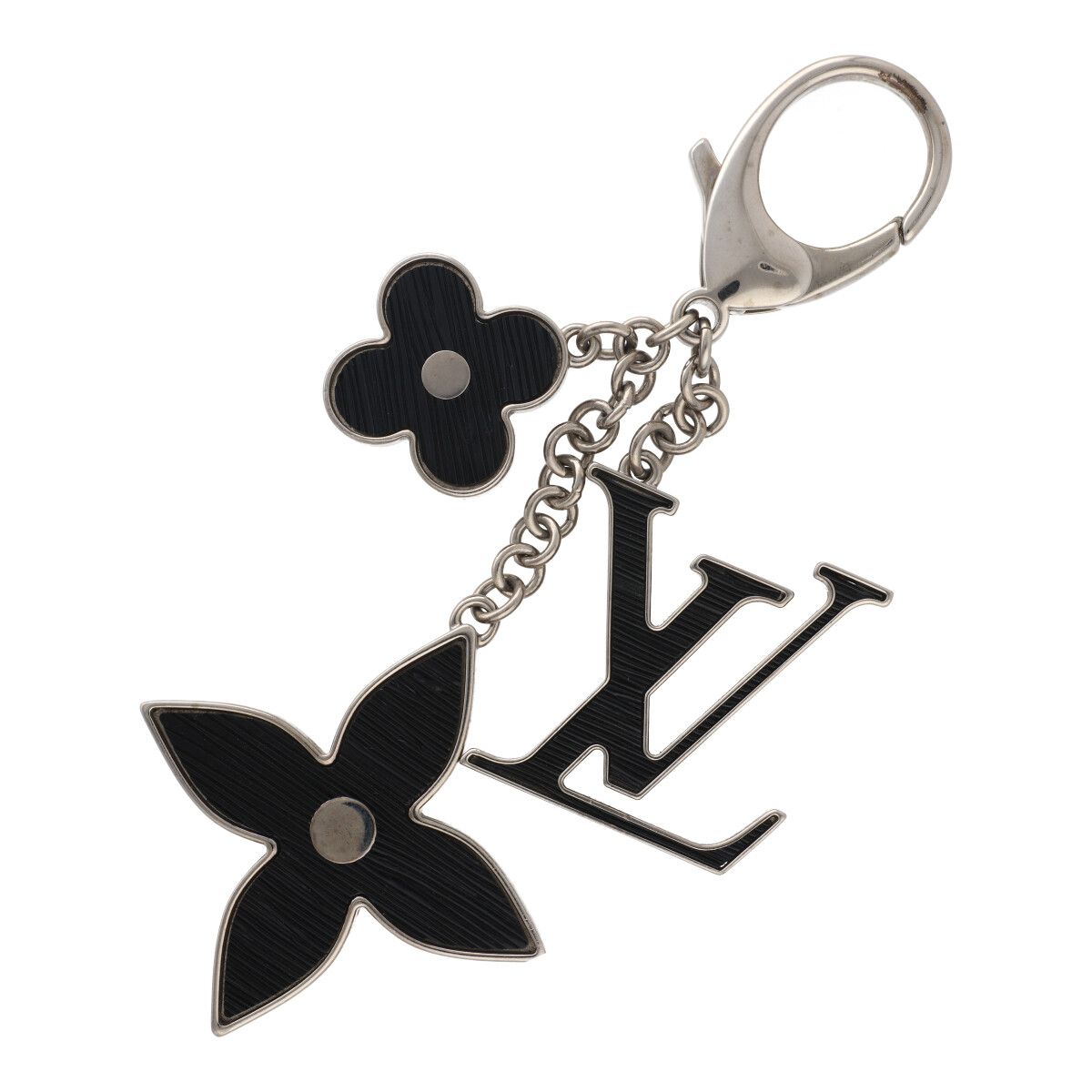 【中古】 LOUIS VUITTON ルイ・ヴィトン バッグチャーム M65931 ビジューサック フルールドゥエピ ブラック キーホルダー 大人かわいい  23038336 MK