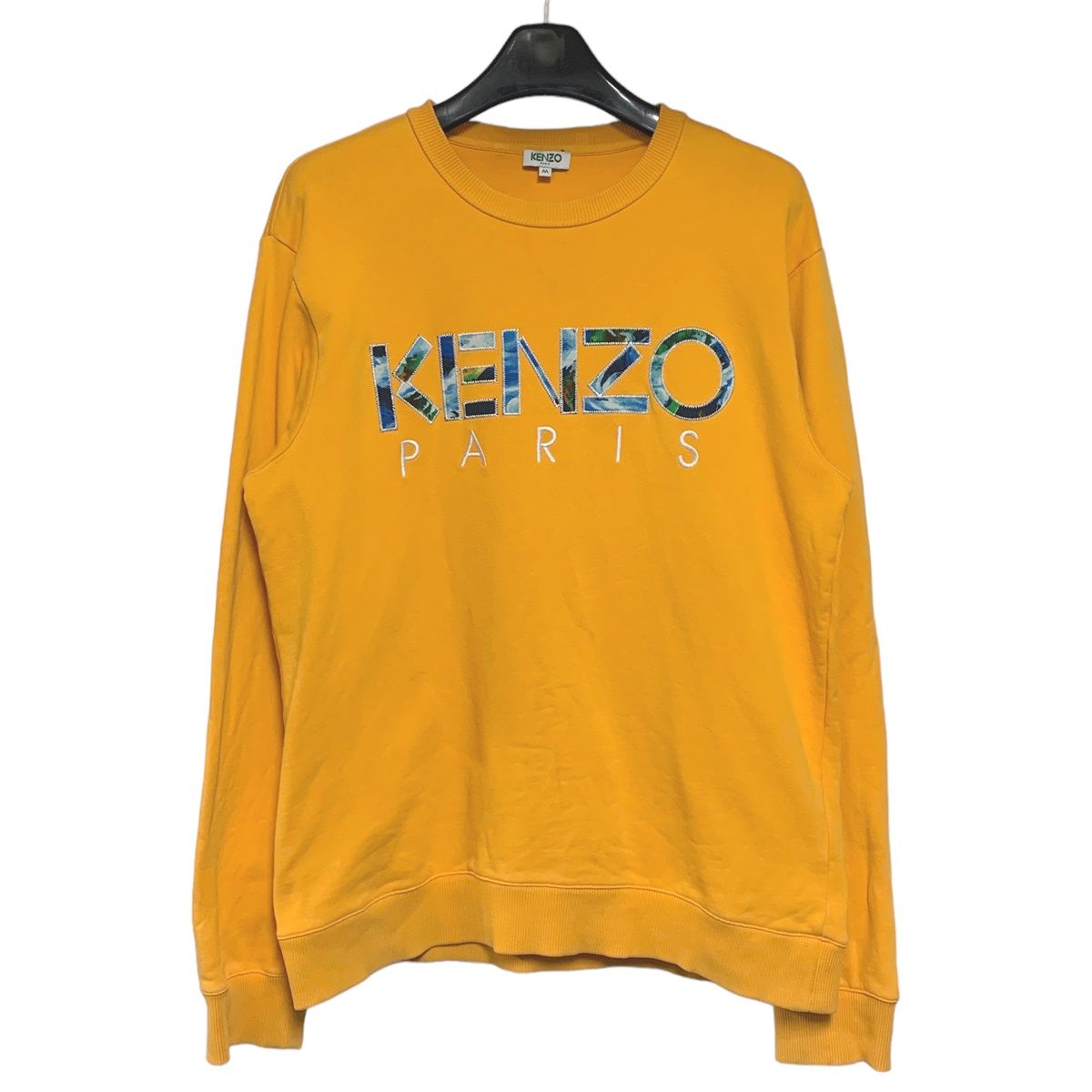 【中古】 Kenzo ケンゾー スウェット トレーナー M F965SW0004MD イエロー 黄色 ロゴ 長袖 トップス 23038448 RS