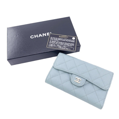 【中古】 CHANEL シャネル  レディース財布 AP0232 マトラッセ キャビアスキン 長財布 グリーン 23038592 AK