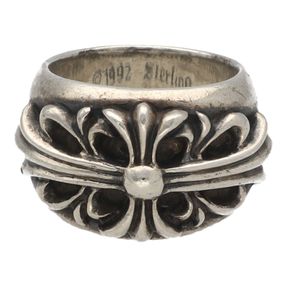 【中古】 CHROME HEARTS クロムハーツ フローラル クロス リング 9号 SV925 シルバー 指輪 23039162 RS