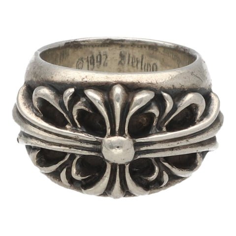 【中古】 CHROME HEARTS クロムハーツ フローラル クロス リング 9号 SV925 シルバー 指輪 23039162 RS