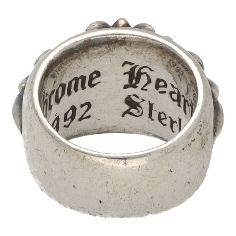 【中古】 CHROME HEARTS クロムハーツ フローラル クロス リング 9号 SV925 シルバー 指輪 23039162 RS