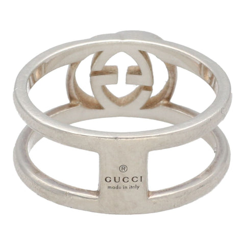 【中古】 GUCCI グッチ ワイド オープン リング 295716 SV925 シルバー ＃21 指輪 23040456DS