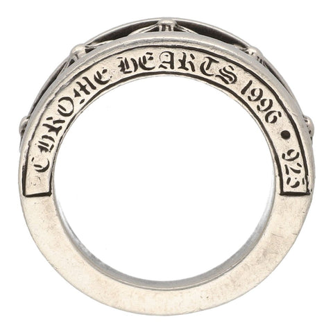 【中古】 CHROME HEARTS クロムハーツ ナローVバンドリング CHプラス 指輪 シルバー アクセサリー 24号 メンズ CHX ジュエリー 23041037 AO