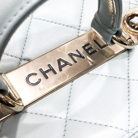 【中古】 CHANEL シャネル  ショルダーバッグ AS1626 マトラッセ バニティ チェーンショルダーポーチ ライトブルー 23041532 AK