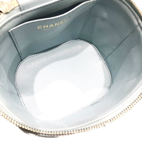 【中古】 CHANEL シャネル  ショルダーバッグ AS1626 マトラッセ バニティ チェーンショルダーポーチ ライトブルー 23041532 AK