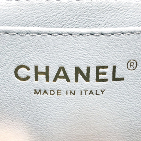 【中古】 CHANEL シャネル  ショルダーバッグ AS1626 マトラッセ バニティ チェーンショルダーポーチ ライトブルー 23041532 AK