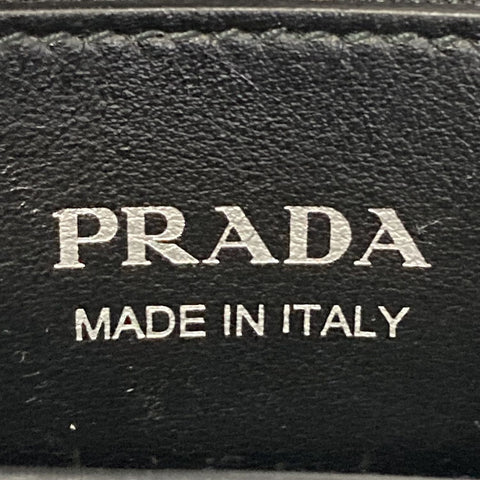 【中古】 PRADA プラダ ダイアグラム レザー ハンドバッグ 1BA165 レディース ブラック 鞄 23042904 AS