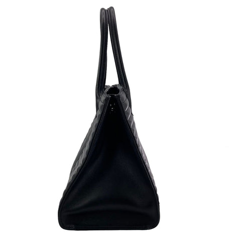 【中古】 PRADA プラダ ダイアグラム レザー ハンドバッグ 1BA165 レディース ブラック 鞄 23042904 AS