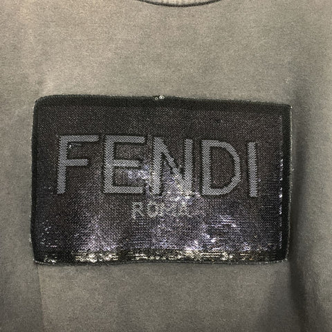 【中古】 Fendi フェンディ  トレーナー スパンコール ロゴ パッチデティール スウェットシャツ FY0944 A7AC サイズS 23043081 YU