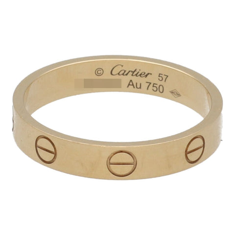 【中古】 Cartier カルティエ LOVE ウェディング リング B4085057 K18 YG ミニラブ 指輪 23043282DS