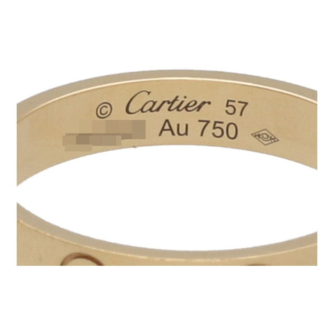 【中古】 Cartier カルティエ LOVE ウェディング リング B4085057 K18 YG ミニラブ 指輪 23043282DS