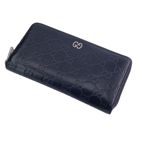 【中古】 GUCCI グッチ  メンズ財布   グッチシマ ラウンドファスナーウォレット 23043699 NT