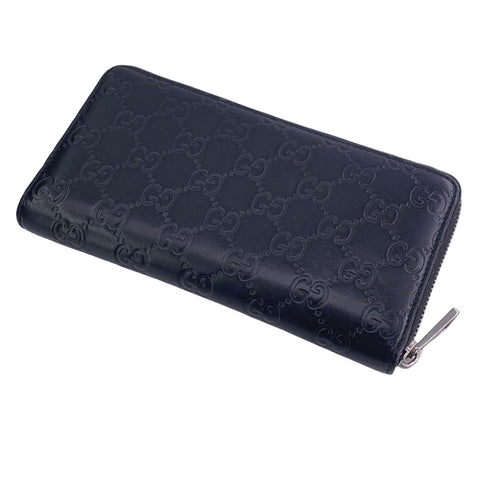 【中古】 GUCCI グッチ  メンズ財布   グッチシマ ラウンドファスナーウォレット 23043699 NT