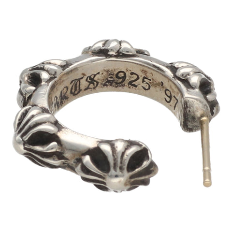 【中古】 CHROME HEARTS クロムハーツ クロスバンド フープピアス SV925 シルバー イヤリング 23011077 RS